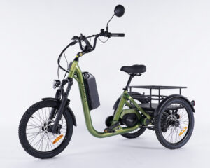 Tricycle &eacute;lectrique pour femme ou homme avec cadre bas