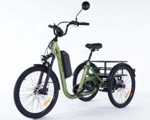 Tricycle &eacute;lectrique pour femme ou homme avec cadre bas