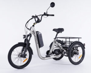 V&eacute;lo &eacute;lectrique stable trois roues Damius EVASION EVO gris